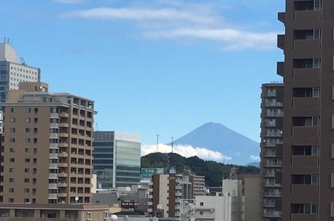 静岡の現場から見える富士山